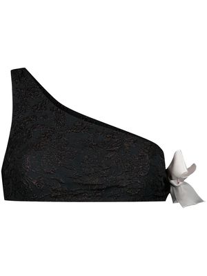 Giambattista Valli one-shoulder bow-detail bikini - Black