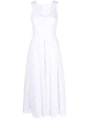 Giambattista Valli open-knit midi dress - White