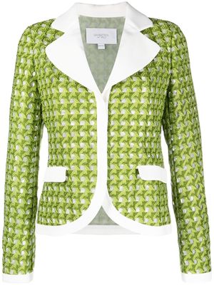 Giambattista Valli open-knit single-breasted blazer - Green