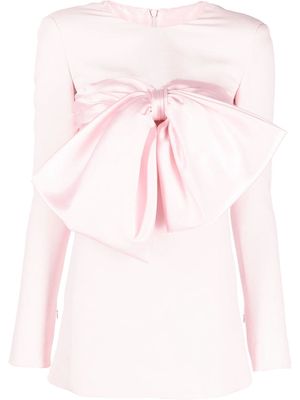 Giambattista Valli oversize-bow mini dress - Pink