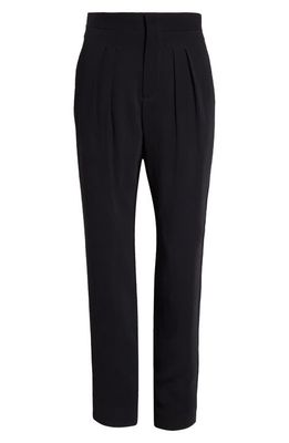 Giambattista Valli Pleated Stretch Crepe Ankle Pants in Black