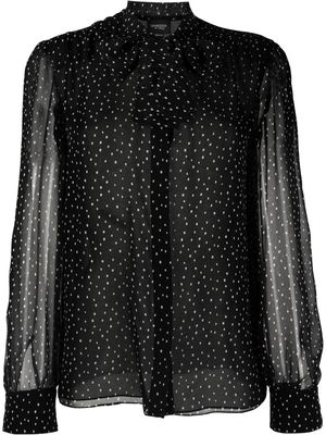 Giambattista Valli polka-dot silk blouse - Black