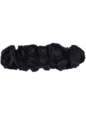 Giambattista Valli rose-embellished cropped top - Black