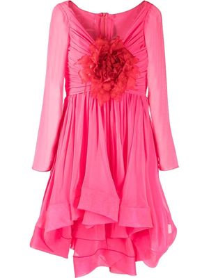 Giambattista Valli ruched high-low dress - Pink
