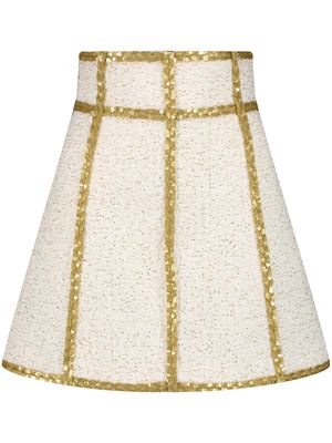 Giambattista Valli sequin-embellished miniskirt - White