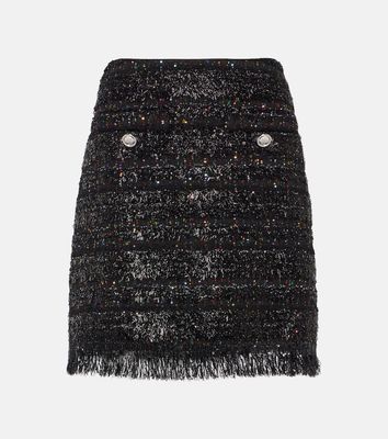 Giambattista Valli Sequined tweed miniskirt