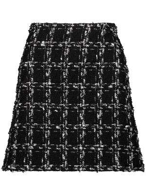 Giambattista Valli tweed A-line skirt - Black