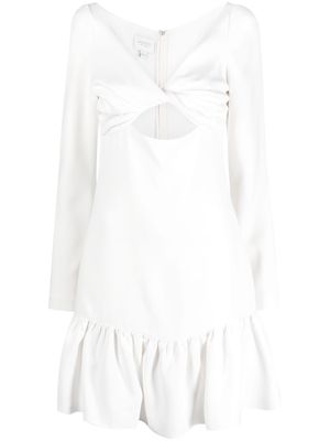 Giambattista Valli twist-detail silk mini dress - White
