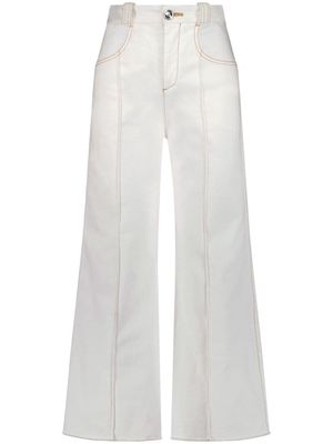Giambattista Valli wide-leg contrast-stitch jeans - White