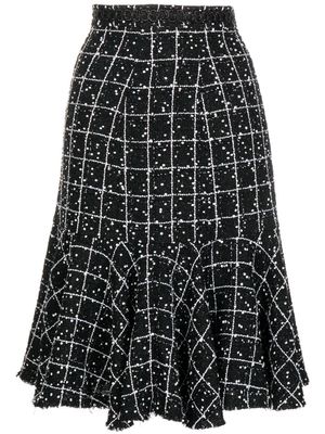 Giambattista Valli woven flared skirt - Black