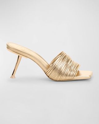 Giana Metallic Multi-Band Slide Sandals