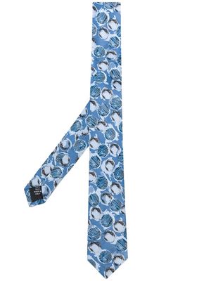 Gianfranco Ferré Pre-Owned 1990s abstract sphere print neck tie - Blue