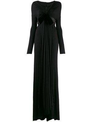 Gianfranco Ferré Pre-Owned 1990's bow detail gathered gown - Black