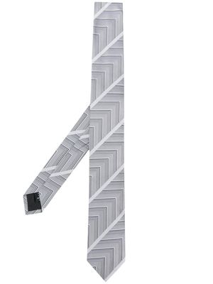 Gianfranco Ferré Pre-Owned 1990s geometric-print silk tie - Grey