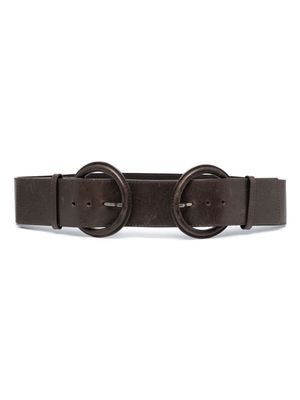 Gianfranco Ferré Pre-Owned 2000s double-buckle leather belt - Brown