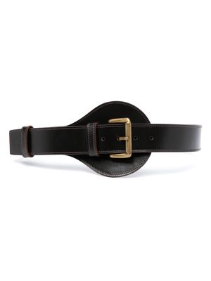 Gianfranco Ferré Pre-Owned 2000s leather buckle belt - Brown
