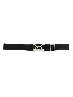 Gianfranco Ferré Pre-Owned 2000s logo-buckle waist belt - Black
