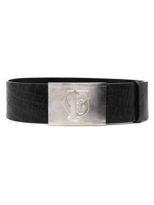 Gianfranco Ferré Pre-Owned 2000s logo-engraved belt - Black