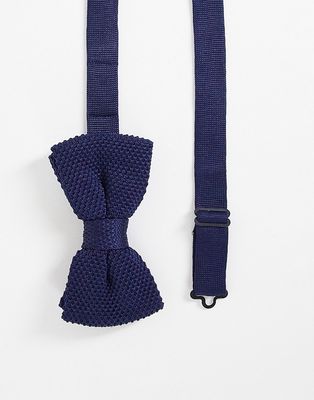 Gianii Feraud knit bow tie in navy