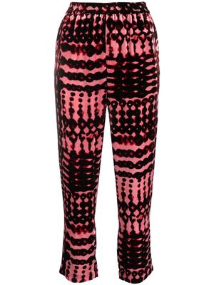 Gianluca Capannolo abstract-print elasticated trousers - Pink