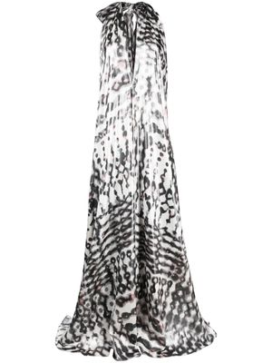 Gianluca Capannolo abstract-print flared maxi dress - Grey