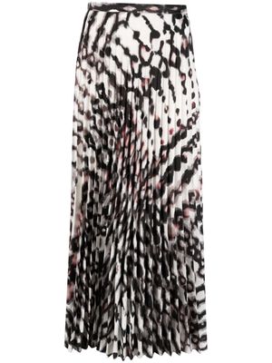 Gianluca Capannolo abstract-print pleated skirt - White