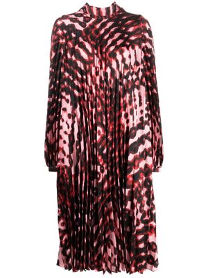 Gianluca Capannolo abstract-print satin dress - Red