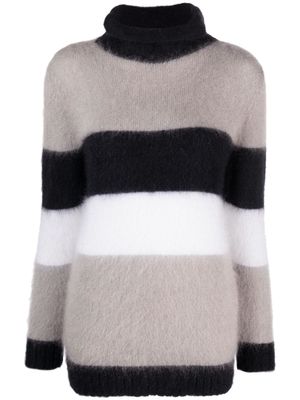Gianluca Capannolo brushed-knit roll-neck jumper - Grey