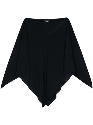 Gianluca Capannolo cape-design satin blouse - Blue