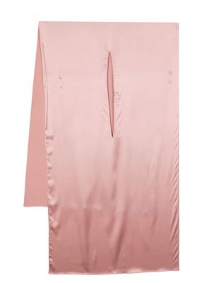 Gianluca Capannolo cut-out detail silk-blend scarf - Pink