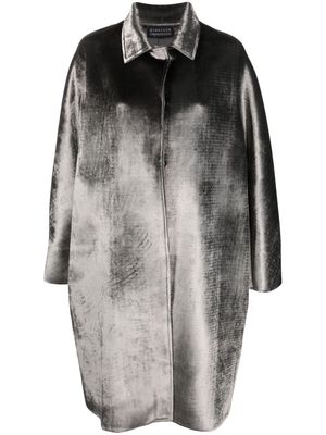 Gianluca Capannolo metallic-sheen single-breasted coat - Grey