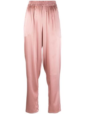Gianluca Capannolo Mila cropped satin trousers - Pink