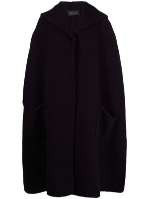 Gianluca Capannolo virgin-wool-blend hooded cape - Purple