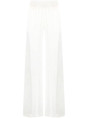 Gianluca Capannolo wide-leg stretch-silk trousers - White