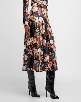 Gianna Moody Floral Midi Skirt
