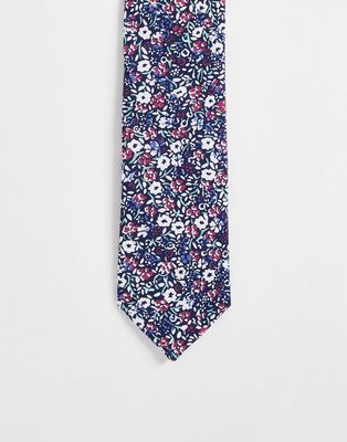 Gianni Feraud ditsy floral tie-Navy