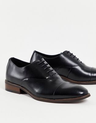 Gianni Feraud lace up derbyshire shoes in black