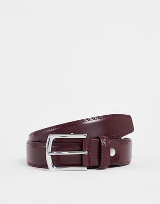 Gianni Feraud leather belt in burgundy-Red