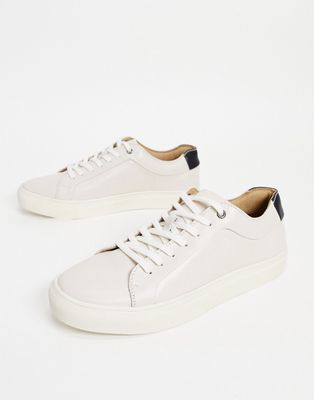 Gianni Feraud leather sneakers in cream-White