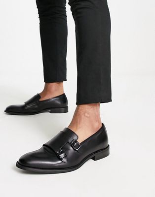 Gianni Feraud monk shoes in black