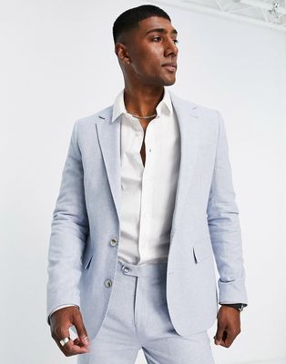 Gianni Feraud skinny fit suit jacket in light blue