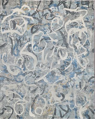 Gianni Hand-Loomed Silver & Blue Rug, 10' x 14'