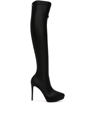 Gianvito Rossi 120mm platform over-the-knee boots - Black