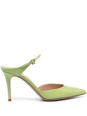 Gianvito Rossi 85mm patent leather mules - Green