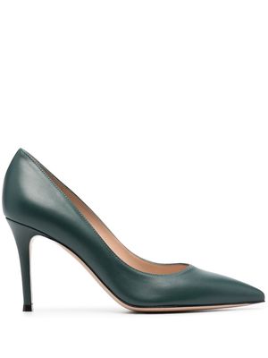Gianvito Rossi 90mm pointed leather pumps - Green