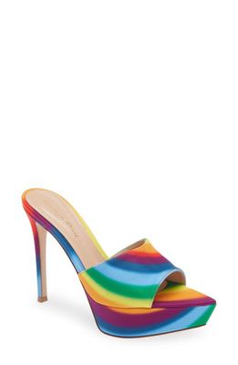 Gianvito Rossi Betty Rainbow Pointed Toe Slide Sandal