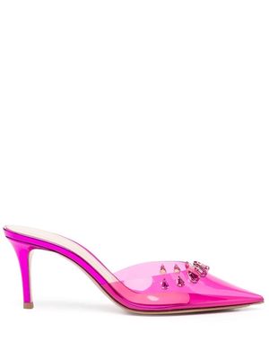 Gianvito Rossi Crystal Drop 70mm mules - Pink