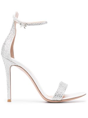 Gianvito Rossi crystal-embellished 110mm sandals - White