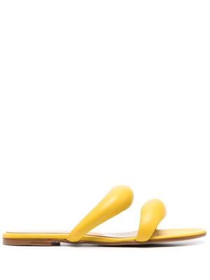 Gianvito Rossi double-strap leather sandals - Yellow