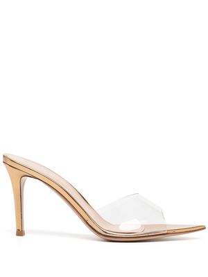 Gianvito Rossi Elle pointed-toe 85mm mules - Gold